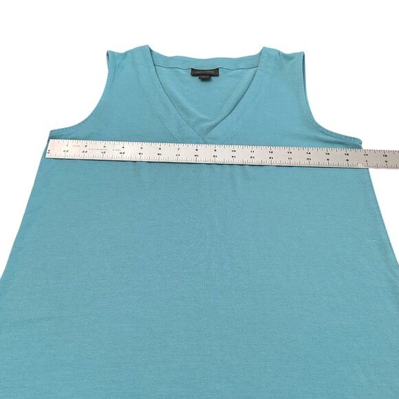 J. Jill Dress Women XS Blue Floral V-Neck A Line Sleeveless Wearever Collection - Picture 9 of 12